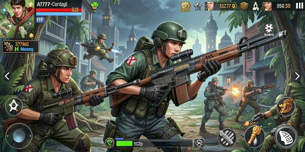 Tampilan menakjubkan dari gameplay A7777 yang penuh strategi.