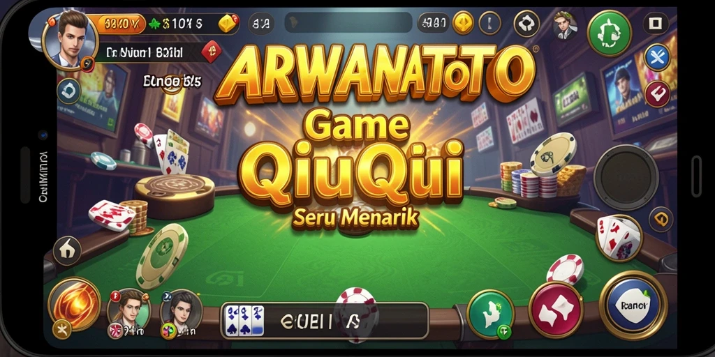 Screenshot gameplay QiuQiu ARWANATOTO yang seru dan kompetitif.