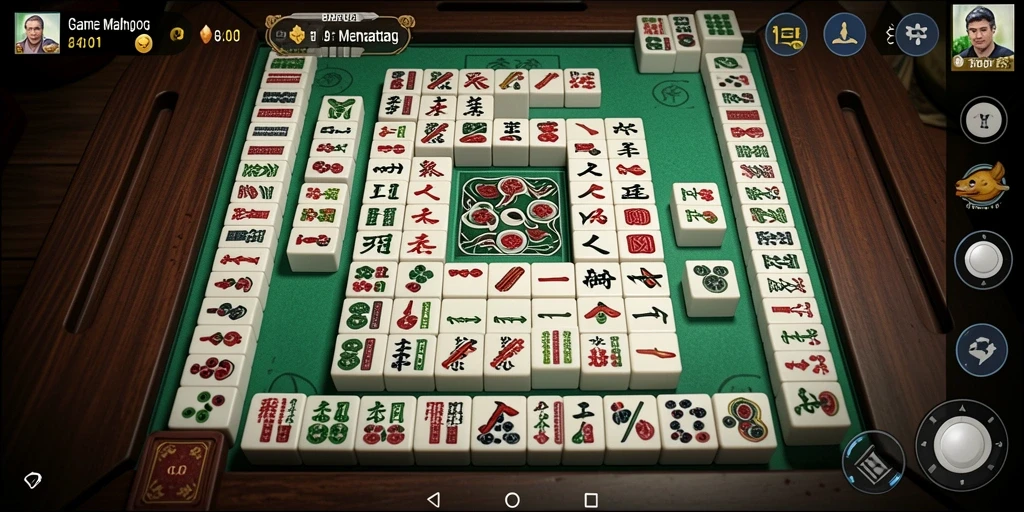 Tampilan gameplay menarik dari BARU01 yang menampilkan elemen Mahjong.