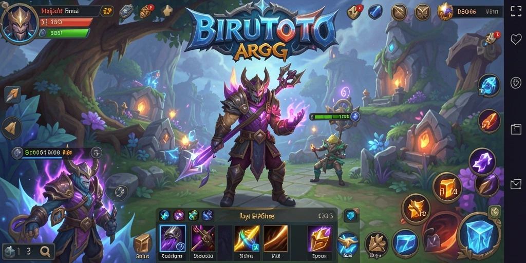 Tangkapan layar gameplay BIRUTOTO yang menampilkan aksi seru dan dunia fantasi.