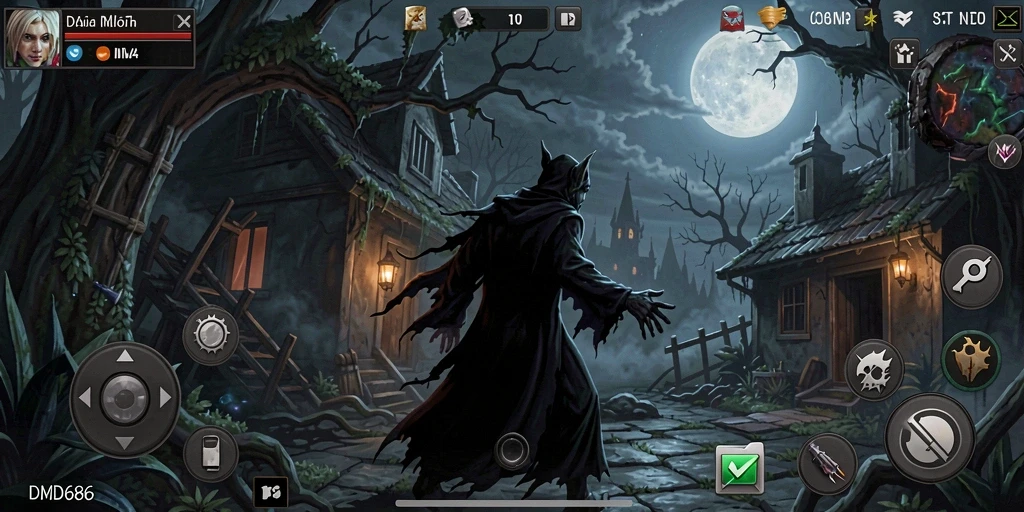 Tampilan gameplay DMD686 yang menegangkan dan menyeramkan.