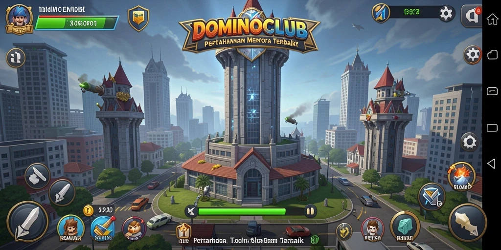 Screenshot menunjukkan strategi tower defense yang seru dan kompetitif.
