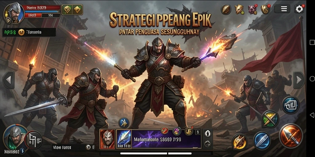 Tampilan gameplay menegangkan dalam pertempuran strategi.