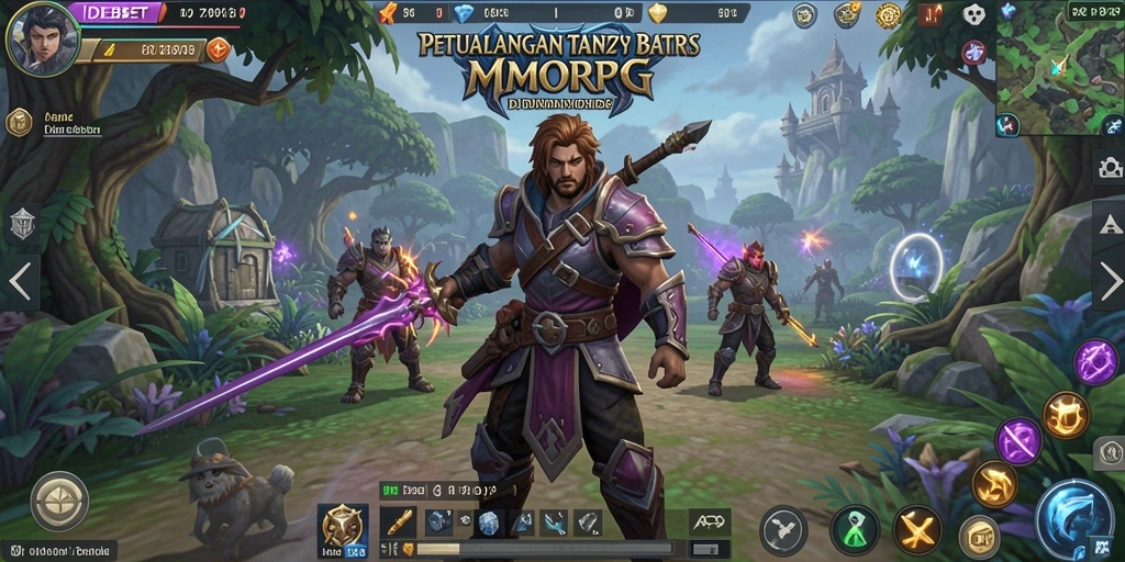 Gameplay seru di IDEBET menunjukkan aksi epik antar karakter MMORPG.
