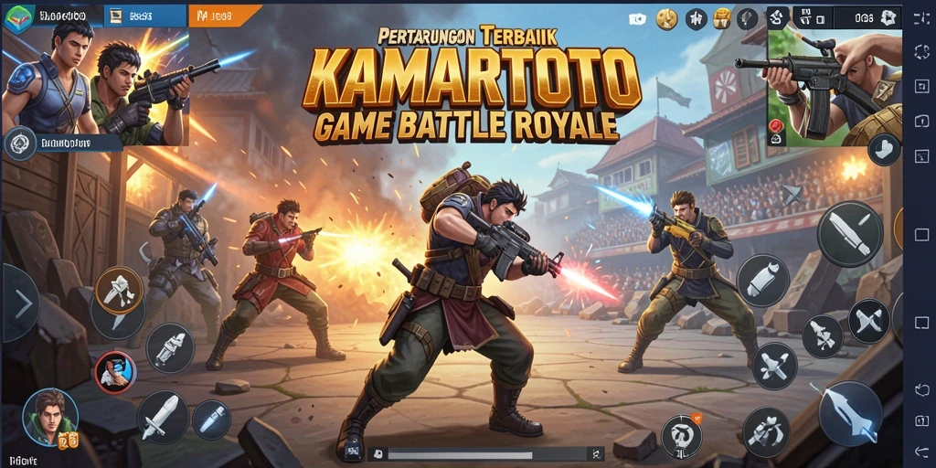 Screenshot gameplay KAMARTOTO dalam aksi Battle Royale yang mendebarkan.