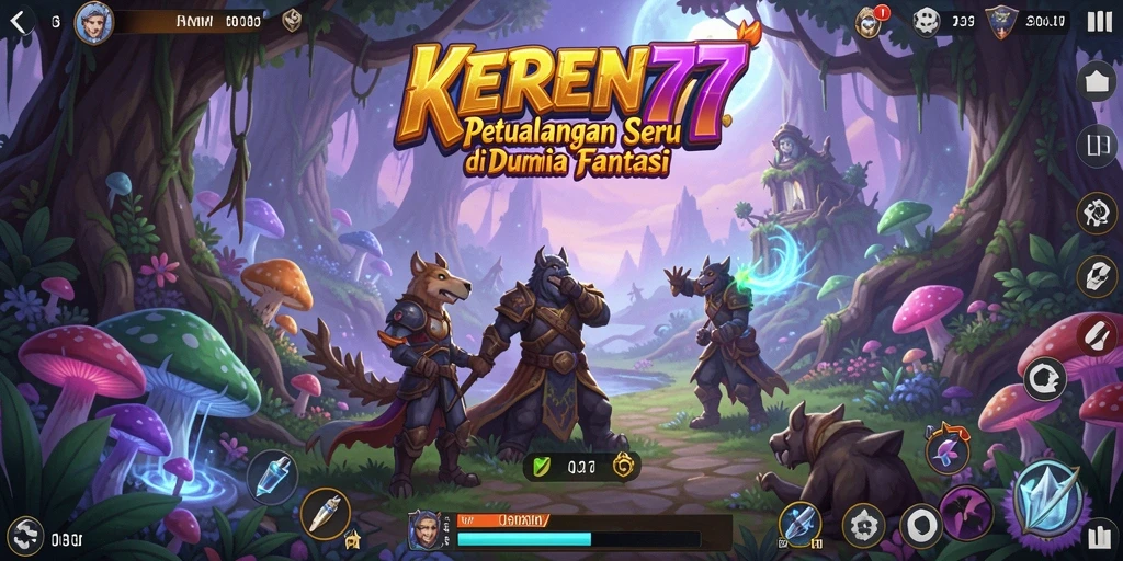 Tampilan gameplay ARPG yang menegangkan di KEREN77.