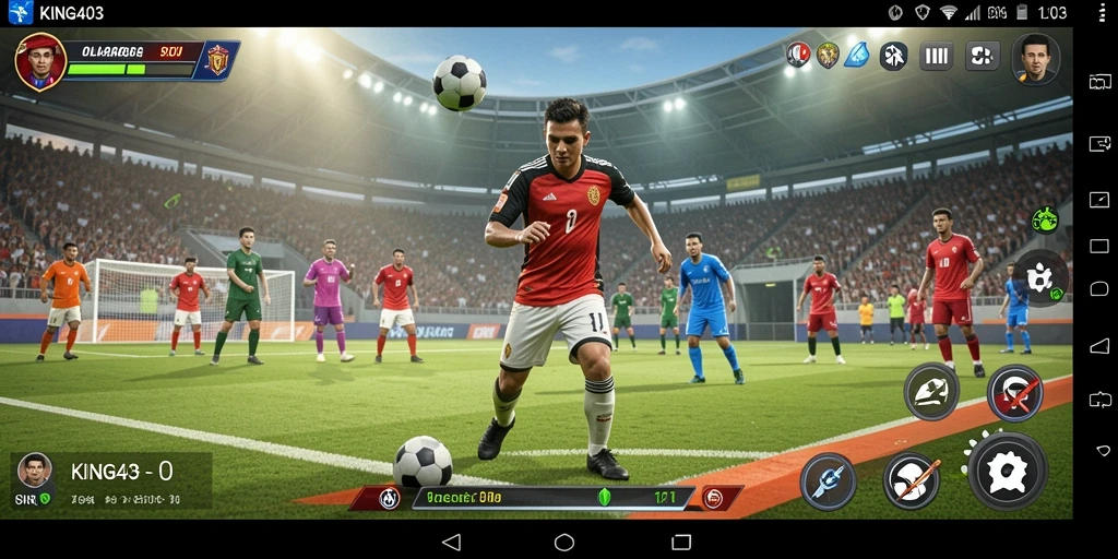 Screenshot KING403 menampilkan aksi seru dalam pertandingan olahraga.