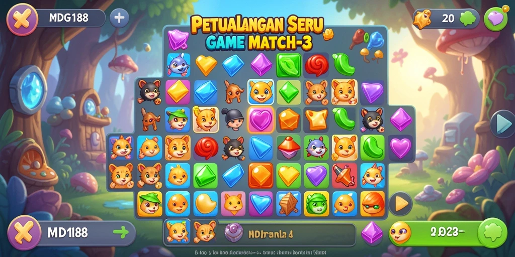 Gameplay seru MDG188 dalam kategori Match-3 yang menantang.