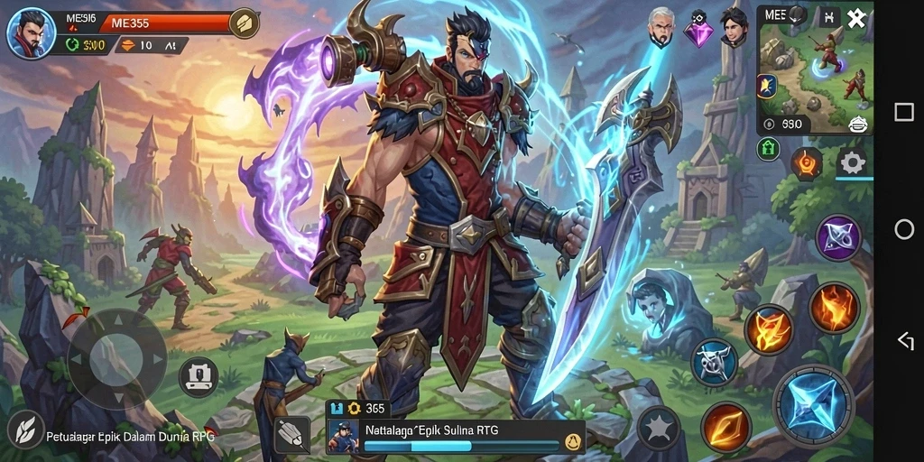 Tampilan gameplay ME355 yang seru dan menantang di dunia RPG.