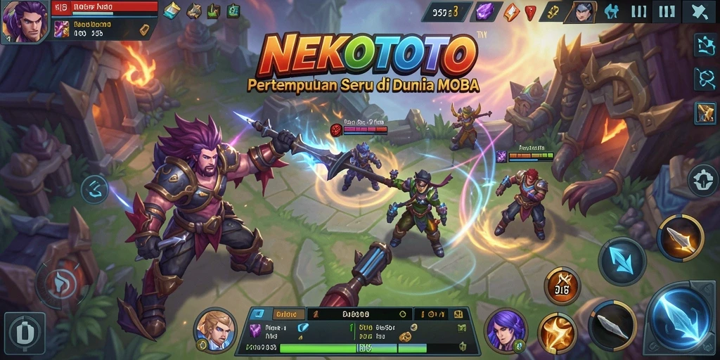 Gameplay seru di arena pertempuran NEKOTOTO.