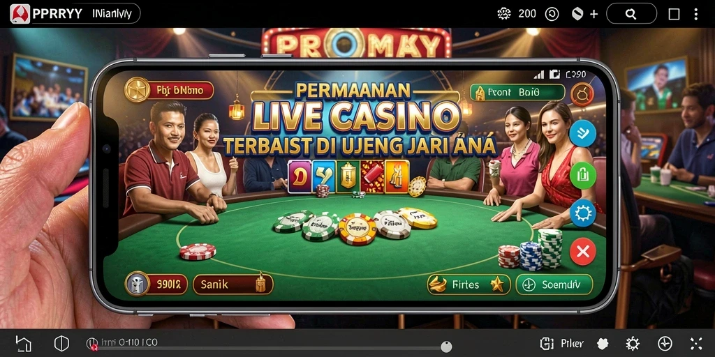 Screenshot gameplay PPRRYY menampilkan suasana Live Casino yang mengesankan.