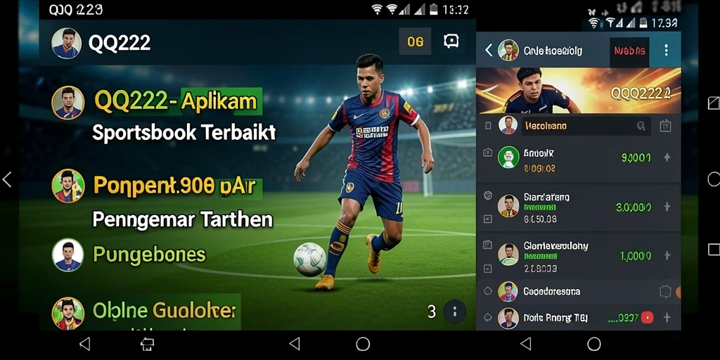 Screenshot gameplay Sportsbook QQ222 yang menarik dan interaktif.