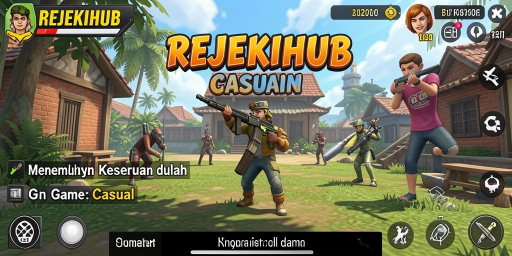 Tampilan seru gameplay REJEKIHUB yang penuh warna.
