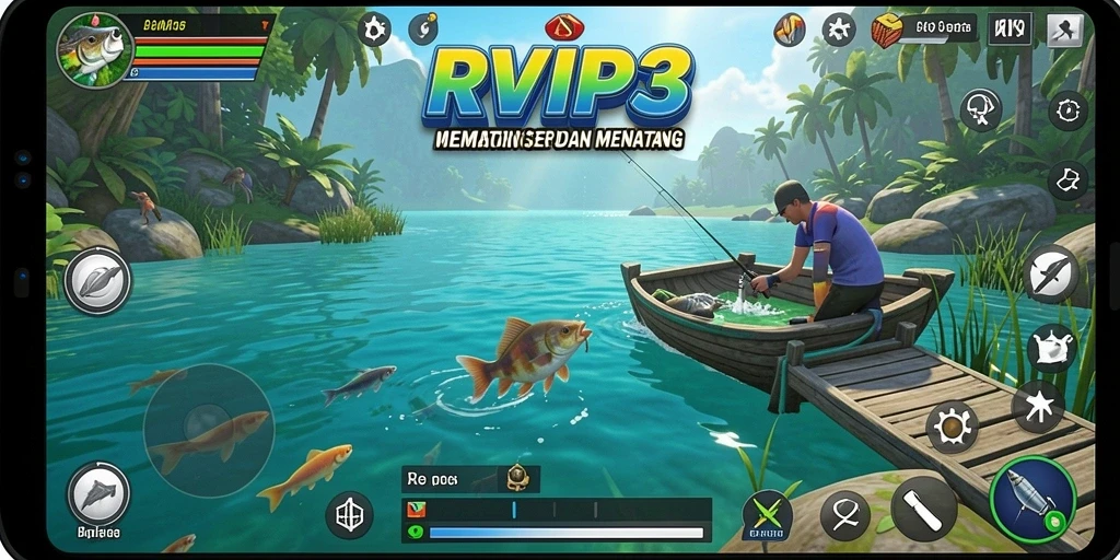 Tangkapan ikan besar di RVIP3 dengan grafik menarik dan gameplay dinamis.