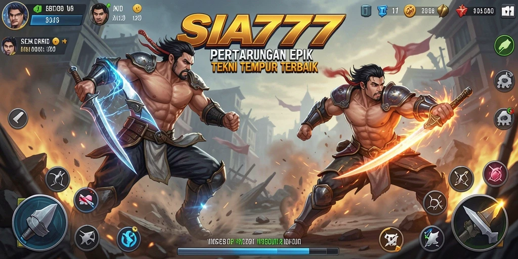 Tangkapan layar gameplay SIA777 yang menunjukkan aksi bertarung yang mendebarkan.