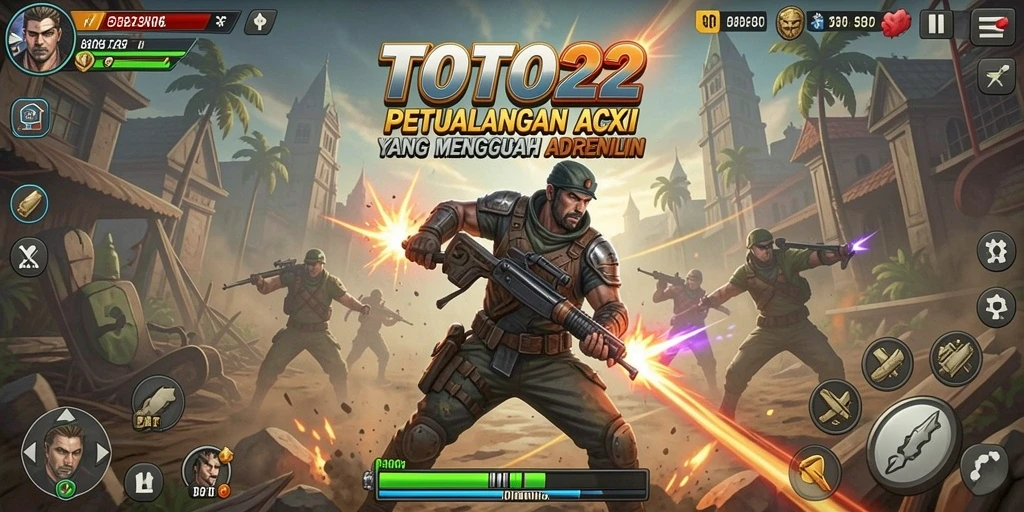 Tampilan penuh aksi dalam gameplay TOTO22 yang mendebarkan.